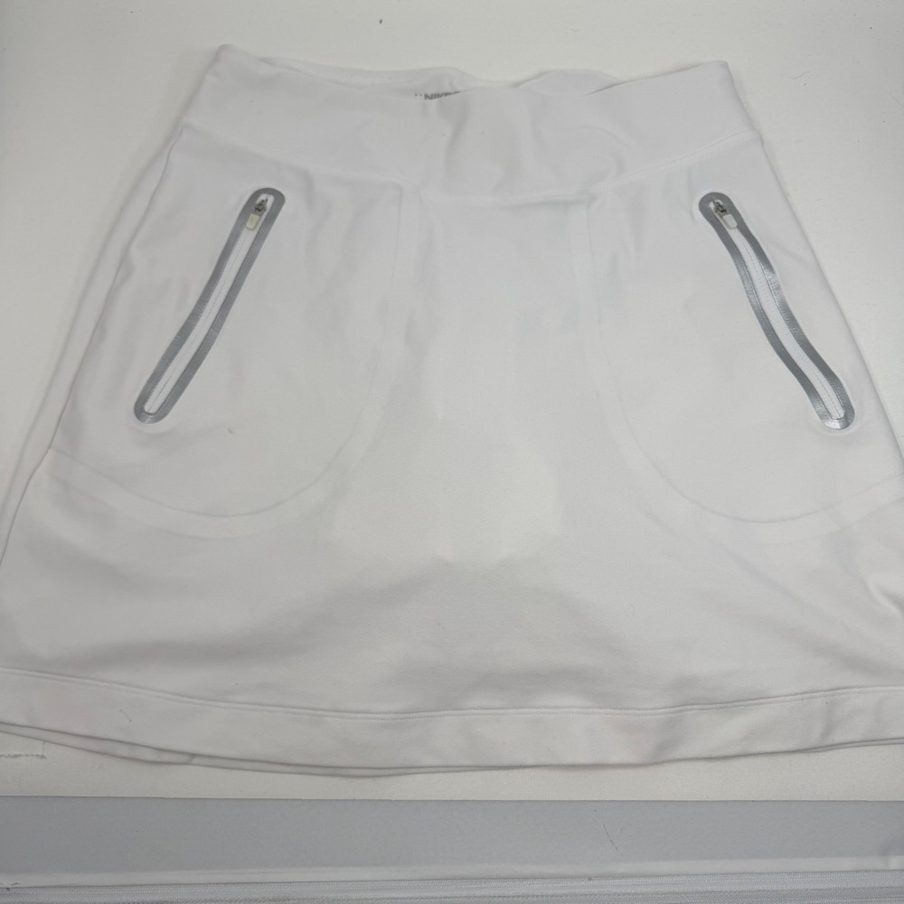 Nike Golf Tour Performance White Dri-FIT Zipper Pocket‎ Athletic Skort Womens S